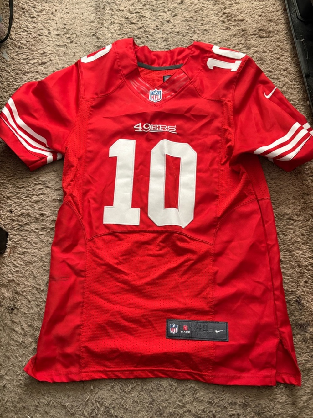 San Francisco 49ers  Red #10 Football Jersey - Nike